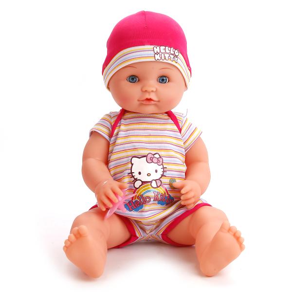 ПУПС "КАРАПУЗ" HELLO KITTY 40СМ, 3 ФУНКЦИИ, ПЬЕТ И ПИСАЕТ, С АКСЕСС. В РУСС. КОР. в кор.8шт