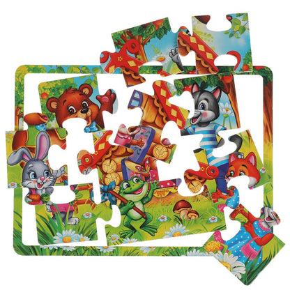 МАКСИ-ПАЗЛ "УМНЫЕ ИГРЫ" ТЕРЕМОК. МЯГКИЙ (ЕВА) 12 ДЕТАЛЕЙ В ПАК. в кор.100шт