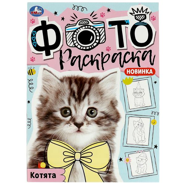 Котята. Photo. 210х290 mm. Скрепка. 16 pièces. Умка в кор.50шт