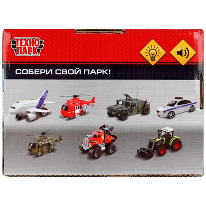 Машина пластик свет-звук СКОРАЯ 14 см, кор. Технопарк в кор.2*48шт