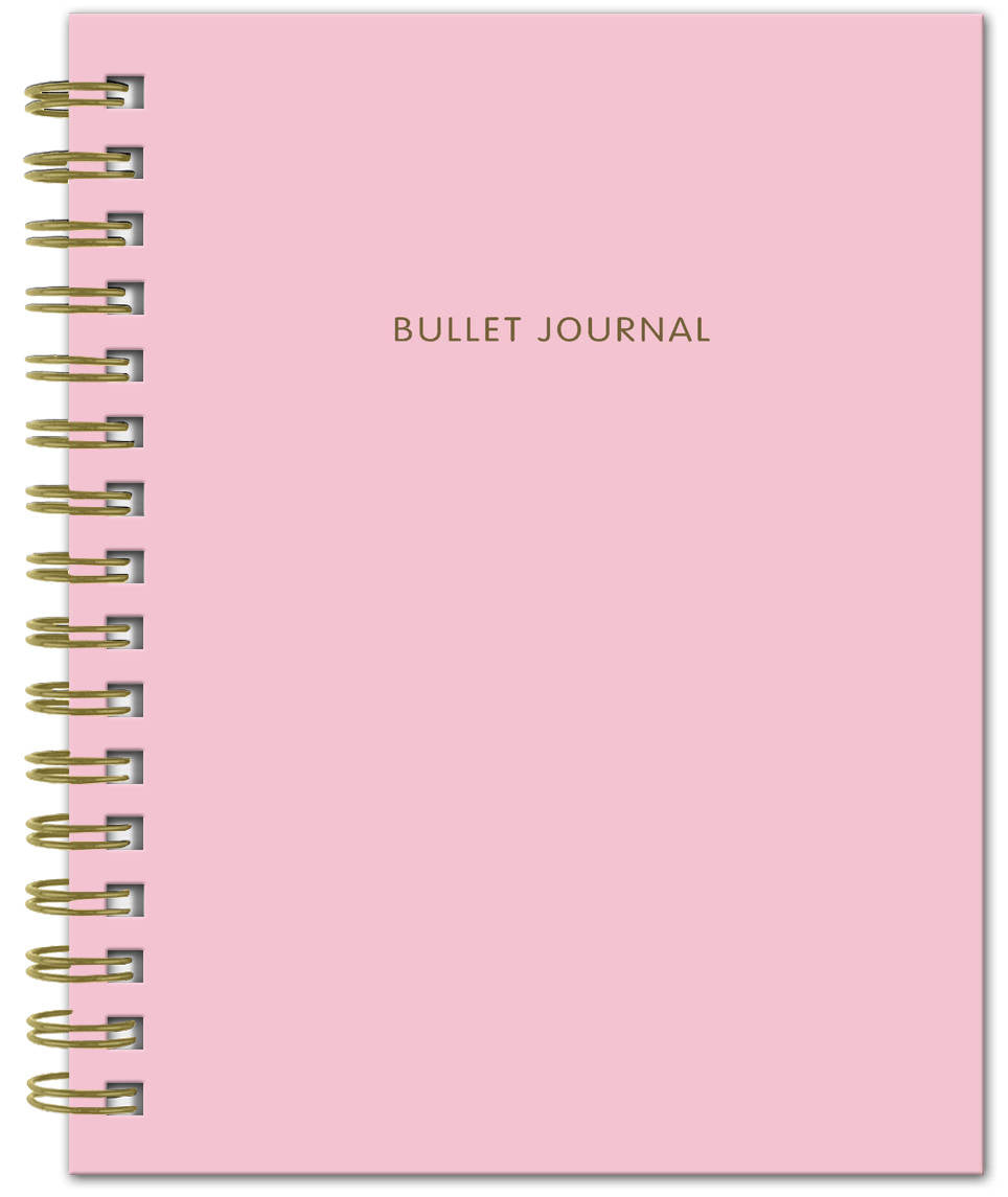 Bullet Journal (Пудровый) 162x210мм, твердая обложка, пружина, блокнот в точку, 120 стр.