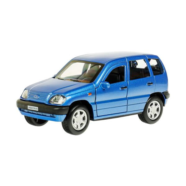 Машина металл LADA NIVA 12 см, двери, багаж, инерц, синий, кор. Технопарк в кор.2*36шт