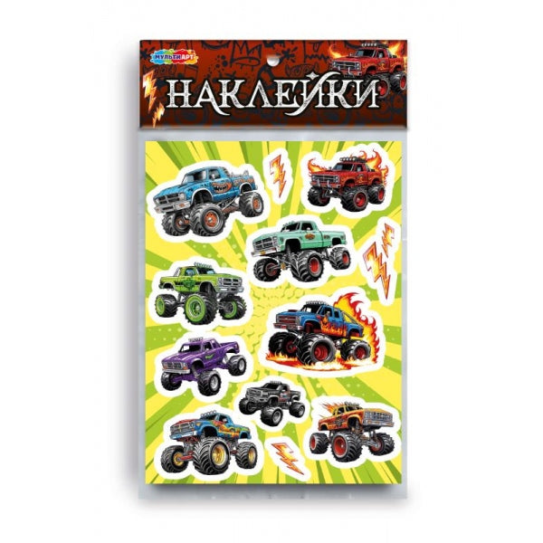Наклейки бумажные, а5 биг футы MultiArt