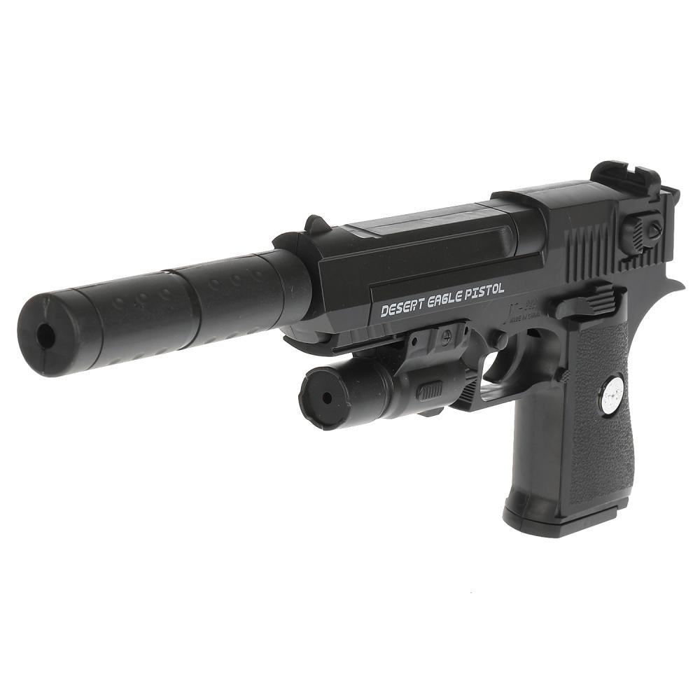 Pistolet avec laser. прицелом, с глушителем в пак. dans le cor.2*54шт