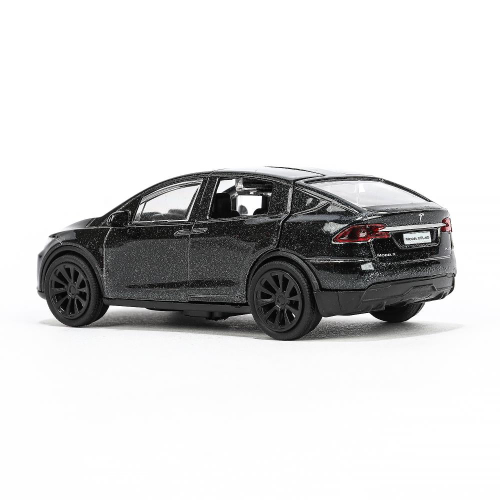 MODELX-12-BK Machine en métal tesla model x plaid 12 cm, double, noir, couleur. Parc technologique dans le cor.2*36шт