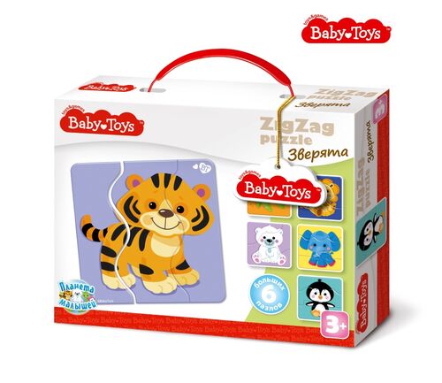 Пазлы макси ЗИГЗАГ "Зверята" 18 éléments JOUETS POUR BÉBÉ