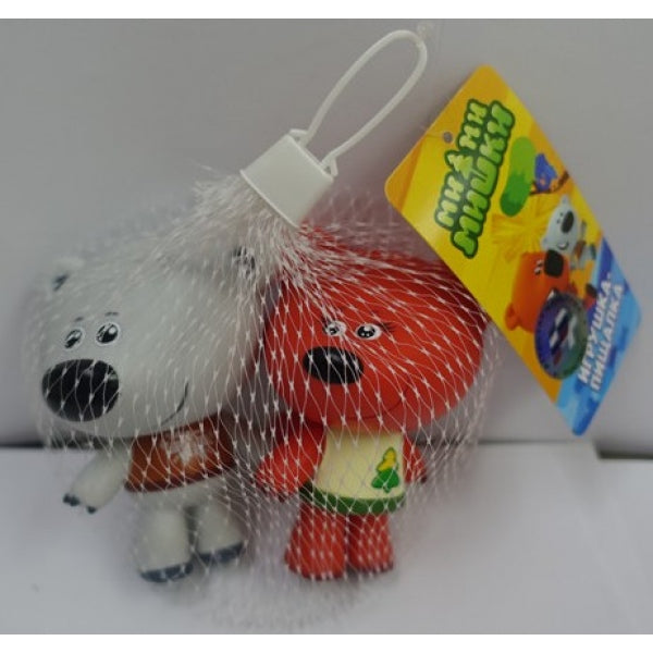 LX-M306 Игрушки пластизоль для купания"Играем вместе" Мимимишки (Лисичка и Тучка) в сетке в кор.50шт