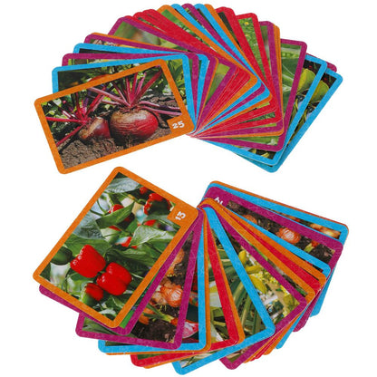 Fruits et œufs. Carte du jeu Mémo. (50 cartes, 65x95 mm). Couleur: 125х170х40мм Jeux complets dans la couleur50шт