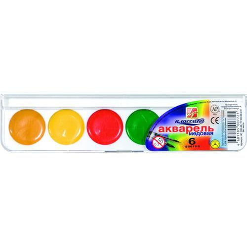 Акварель медовая 6цв КЛАССИКА 19С 1282-08