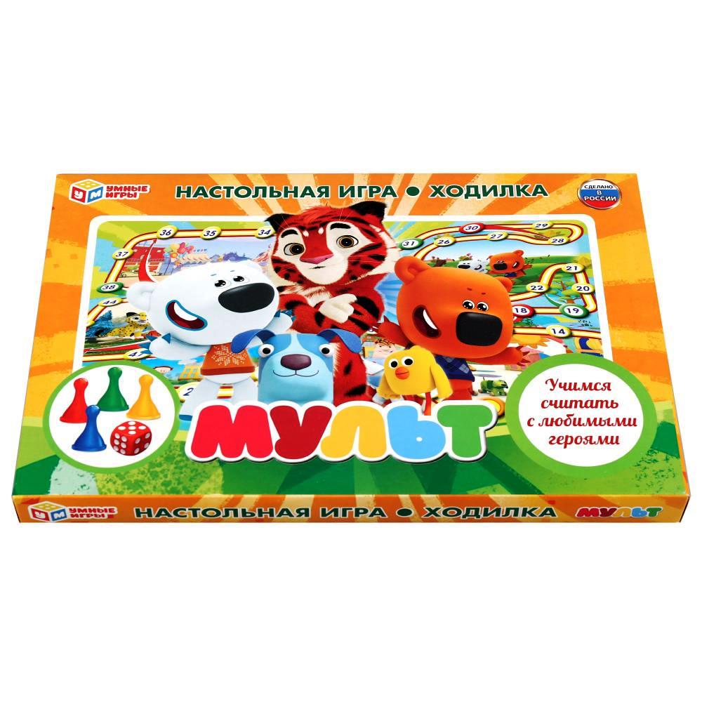 НАСТОЛЬНАЯ ИГРА-ХОДИЛКА "УМНЫЕ ИГРЫ" МУЛЬТ В КОР. dans le cor.20шт