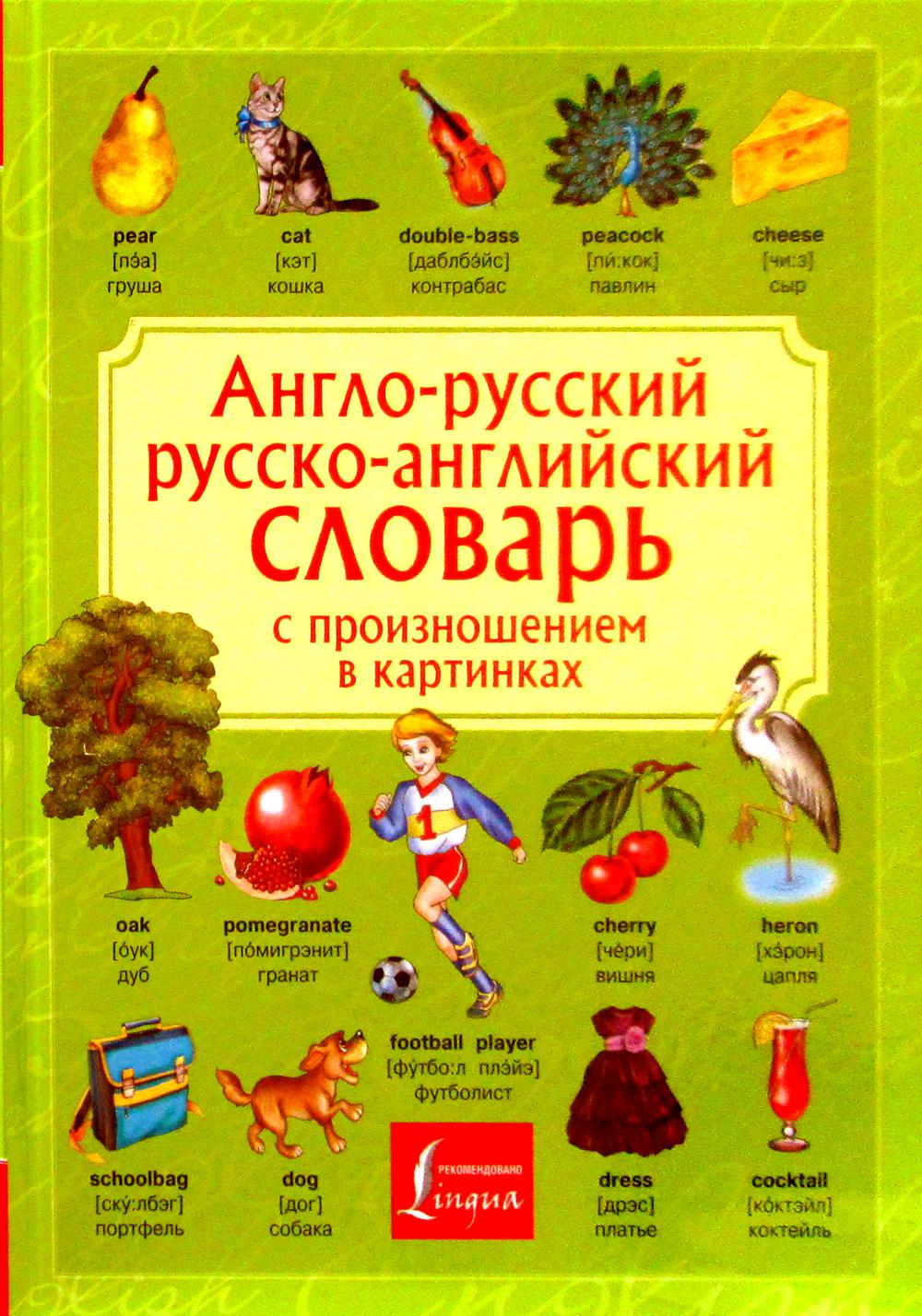 Англо-русский. Русско-английский словарь с произношением в картинках