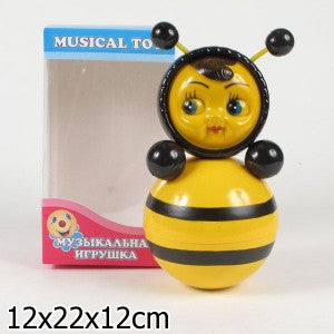 Игрушка-неваляшка Пчелка (22 см) артикул 6С-011 в художественной упаковке, EAN - 4620005410114