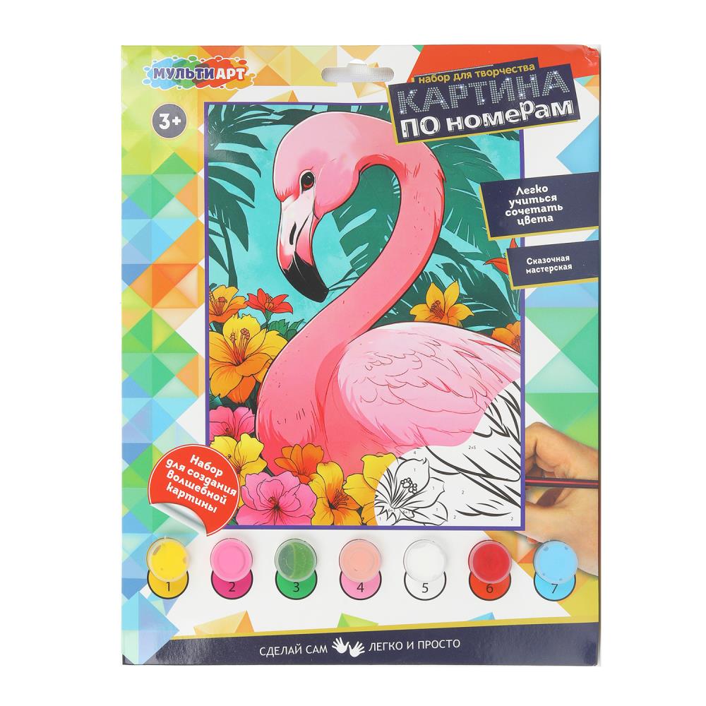 Porte-numéro 17x23 cm flamant rose МУЛЬТИ АРТ en cor.50шт