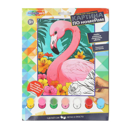 Porte-numéro 17x23 cm flamant rose МУЛЬТИ АРТ en cor.50шт