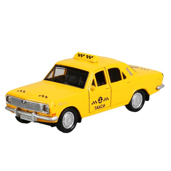 La machine en métal "gaz-2401 волга такси" 12см, открыв.двери, инерц., желтый в кор. Parc technologique en cor2*36шт