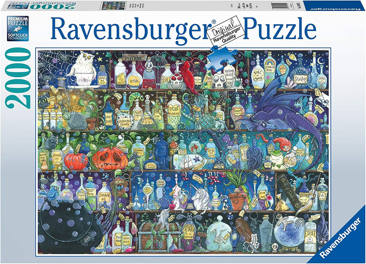 Ravensburger. Пазл карт. 2000 "Яды и зелья" арт.16010