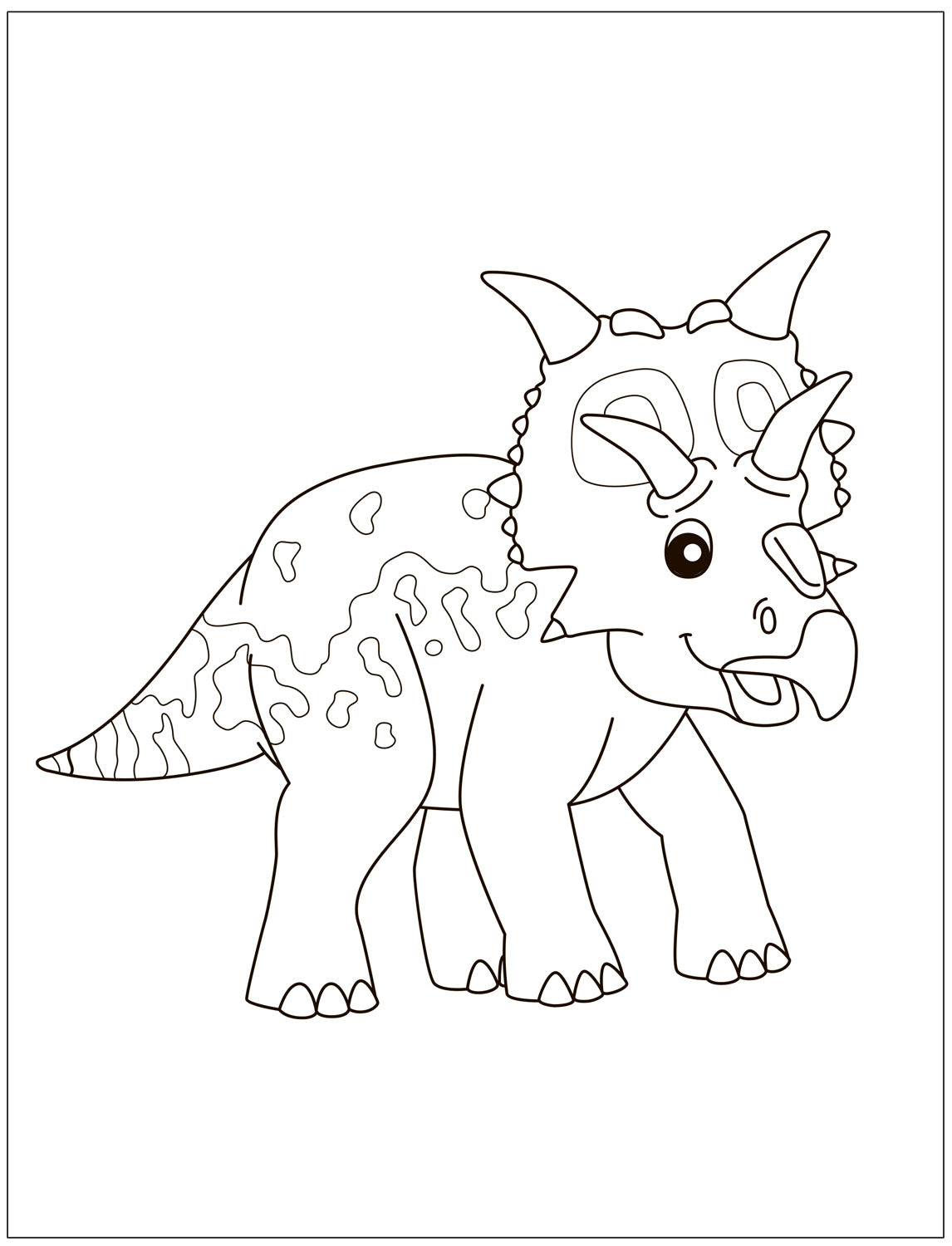 Раскраски для малышей. Dinosaures
