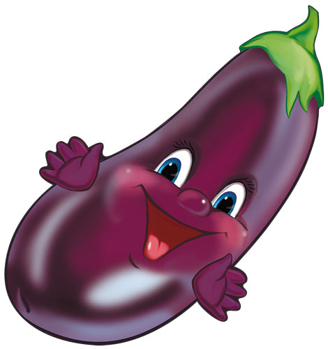 ФМ1-14008 Плакат вырубной А4. Баклажан (УФ-лак) - группа Овощи