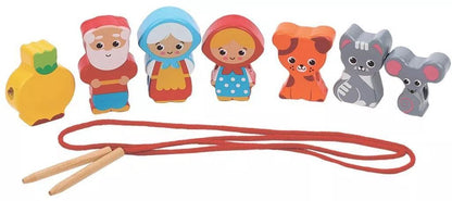 MAPACHA. 76806 Шнуровка-сказка 2в1 "Курочка Ряба+Репка" 10 дет 3-6 см, шнурок МРЦ 490 руб.