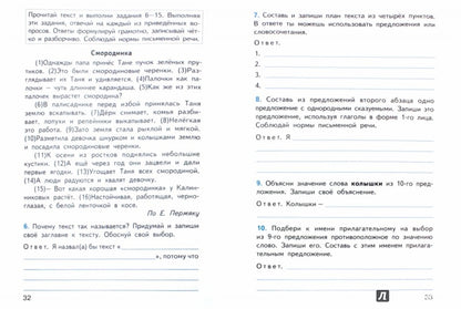 ВПР 4 кл. Русский язык. Всероссийская проверочная работа. А4