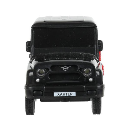 Machine en plastique à double face УАЗ ХАНТЕР 15 см,2 boutons,инерц,черный,kor. Parc technologique à Cor.48шт