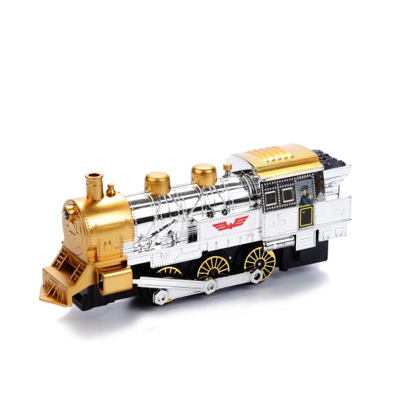 ЖЕЛЕЗНАЯ ДОРОГА НА БАТ. С ДЫМОМ, СВЕТ+ЗВУК, ДЛИНА 282СМ 0616 В РУСС. КОР. 38*26*8СМ dans le cor.24шт