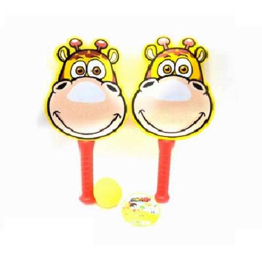 1903552 291106 Набор ракетки детские Жирафики, объемн.EVA, мяч в сетке в кор.2*36шт