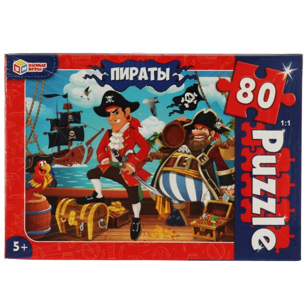 Les pirates. Пазл классический в коробке. 80 pièces. Умные игры в уп.16шт в кор.8уп