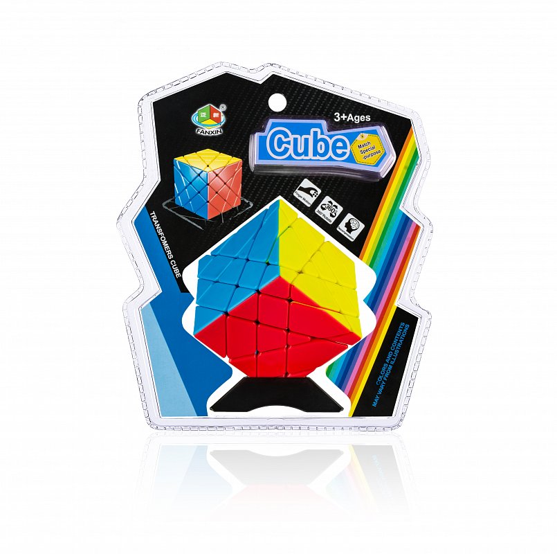 Cube.Головоломка Кубик "Transfomers cube"6,5х6,5см (грани в виде геомет.фигур) dans le blister. art.WZ-13121