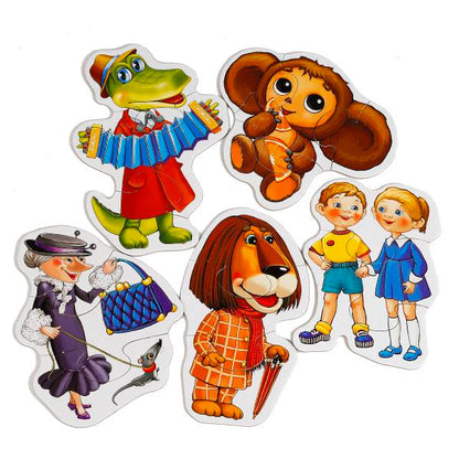 МАКСИ-ПАЗЛЫ "УМКА". ЧЕБУРАШКА. 8 РАЗВИВАЮЩИХ КАРТИНОК В КОР. ИЗ МГК в кор.30шт