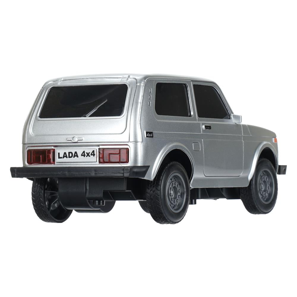 Машина р/у LADA 4x4 23 см, свет, серебристый, кор. Технопарк в кор.24шт