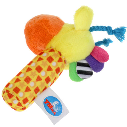 Текстильная игрушка пищалка с погремушкой "смешной жирафик" на карт. в пак. Умка в кор.300шт