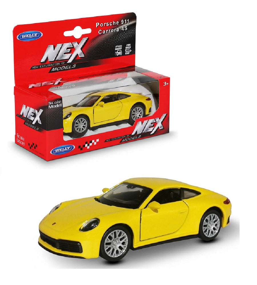 Welly. Машинка 1:38 "Porsche 911 Carrera 4S" желтый арт.43781W