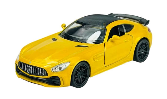 Welly. Машинка 1:38 "Mercedes-Benz AMG GT R" желтый металлик арт.43747W-M