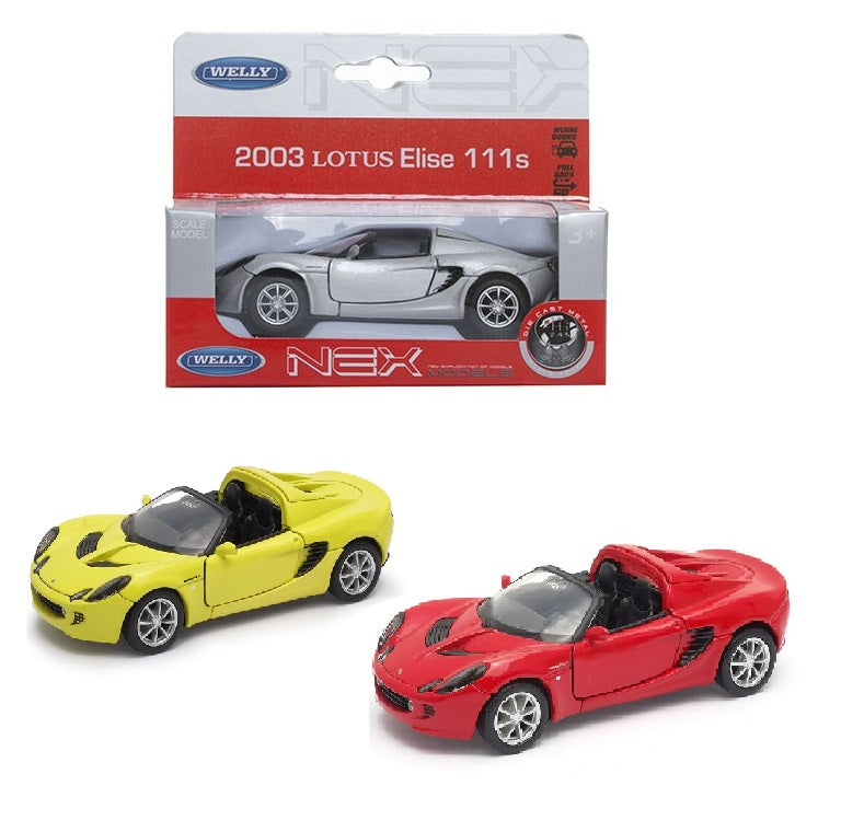Welly. Машинка 1:38 "Lotus Elise 111S 2003" металл, пруж. мех., цв. в ассорт. арт.42335W
