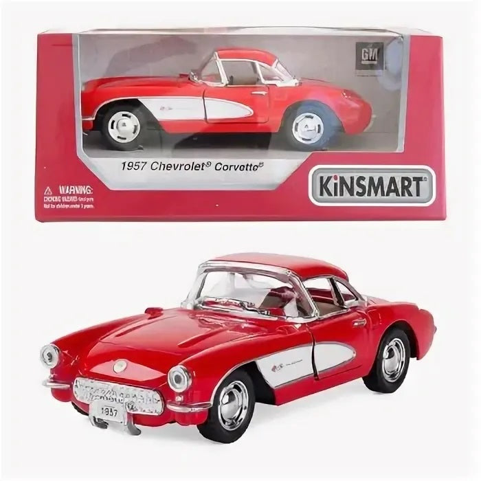 Kinsmart. Модель арт.KT5316W/2 "Chevrolet Corvette 1957" 1:36 (красная) инерц.