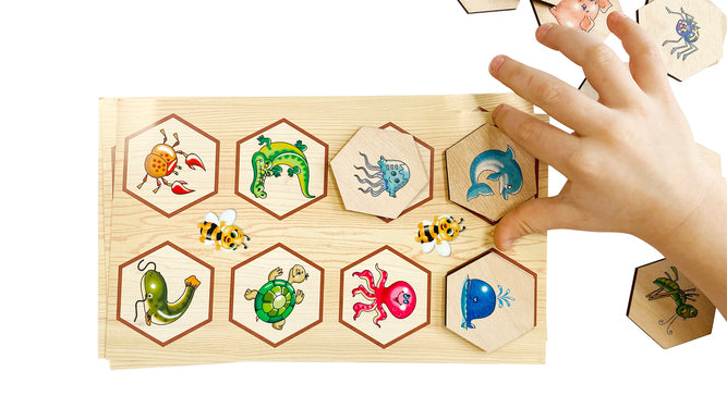 Лото с деревянными фишками "Пчелка"