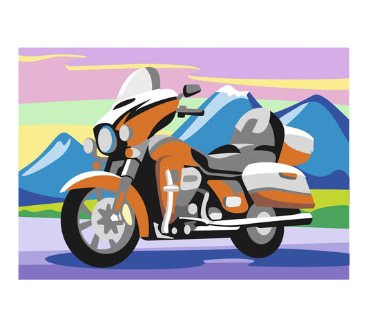 LORI. Ркн-074 Картина по номерам для малышей "Байк" /10