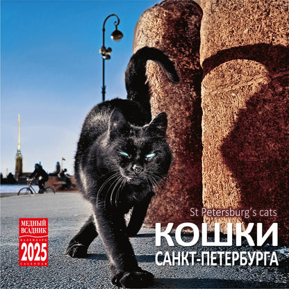 Календарь на скрепке (КР10) на 2025 год Кошки Петербурга [КР10-25088]
