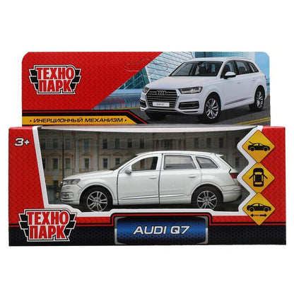 Machine en métal AUDI Q7 pour 12 cm, double, bagage, intérieur, blanc, cor. Parc technologique dans le cor.2*36шт