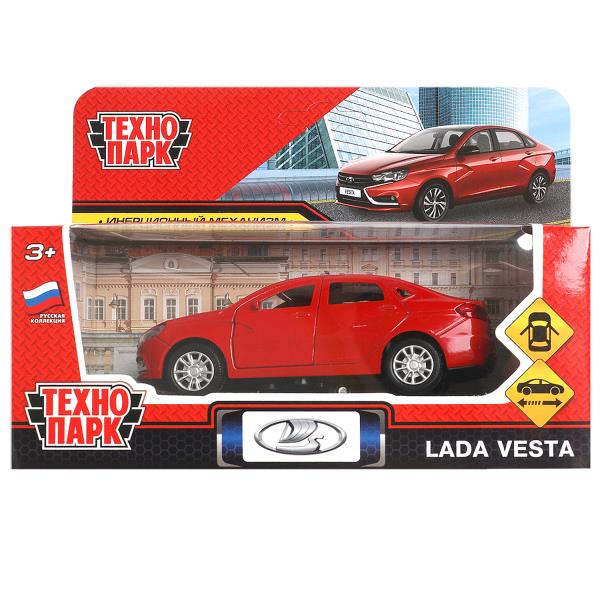 Machine en métal LADA vesta 11,5 cm, double, bagage, rouge, cor. Parc technologique dans le cor.2*36шт