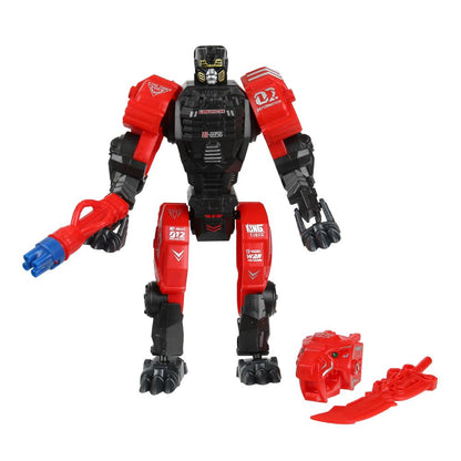 Le transformateur de robot transforme le robot en taille, dans un emballage de 17 x 26 x 5 cm - dans une taille de 2 x 72 cm.