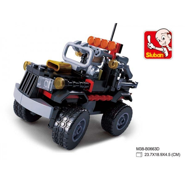 КОНСТРУКТОР ПЛАСТ. МАШИНА С ФИГУРКОЙ, 158ДЕТ. В РУСС. КОР. 23,7*18,9*4,5СМ в кор.60шт