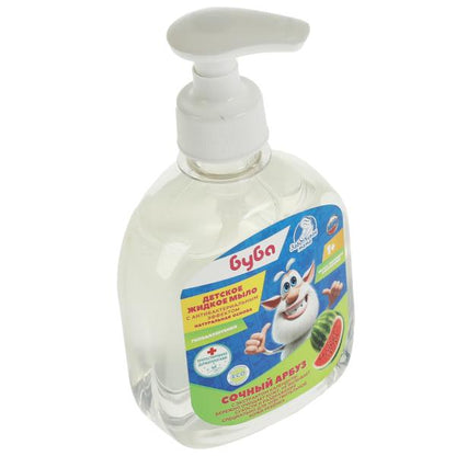 Детское жидкое мыло БУБА спелый арбуз с экстрактом календулы 300ml. ЗаботLIвая мама в кор.8шт