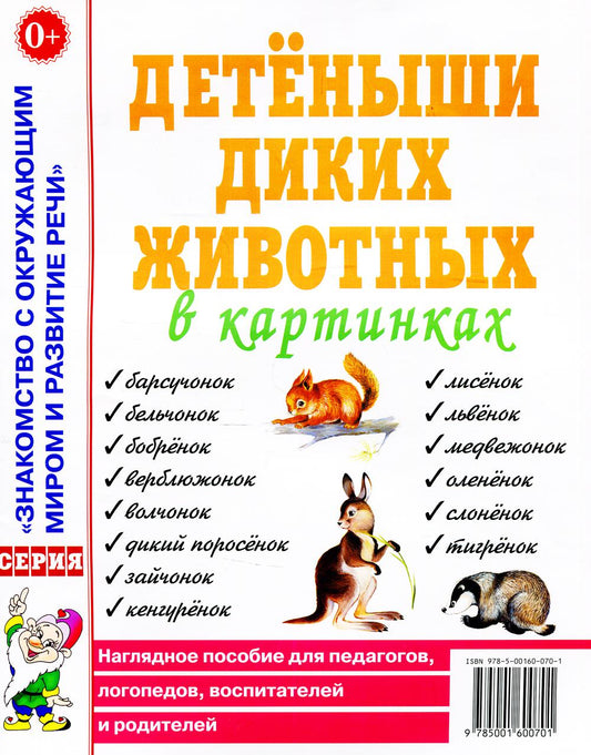 Детеныши диких животных в картинках. Наглядное пособие для педагогов, логопедов, воспитателей и родителей