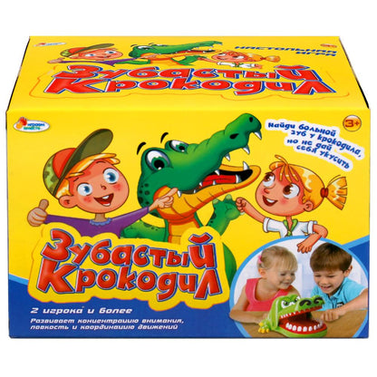 НАСТОЛЬНАЯ ИГРА "ИГРАЕМ ВМЕСТЕ" "ЗУБАСТЫЙ КРОКОДИЛ" 887 В РУСС. КОР. в кор.2*60шт