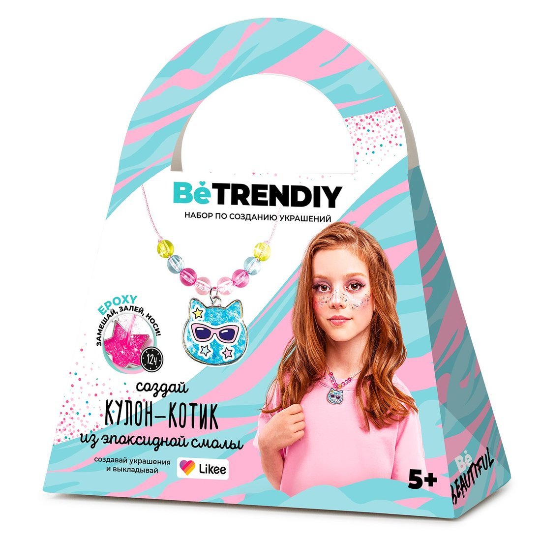 Soyez tendance. Набор по созданию украшений из эпоксидной смолы "Кулон-Котик" 5+ art.B015Y