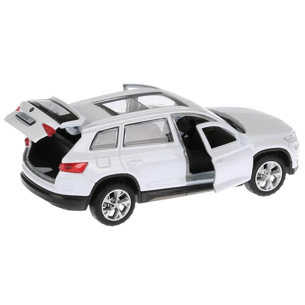 Machine en métal SKODA KODIAQ pour 12 cm, double, bagage, iner, blanc, cor. Parc technologique dans le cor.2*36шт