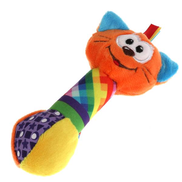Текстильная игрушка погремушка Кот с мячиком Умка в кор.360шт