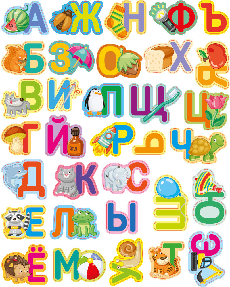 Игра развивающая "Азбука деревянная в картинках" Baby Toys Wood